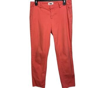 PAIGE Baxter Chino Cropped Pants Coral‎ Reef Women’s Size 28